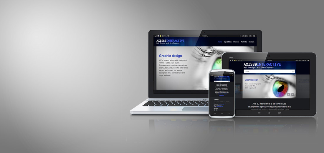 Responsive design: mobile and tablet compatible web sites